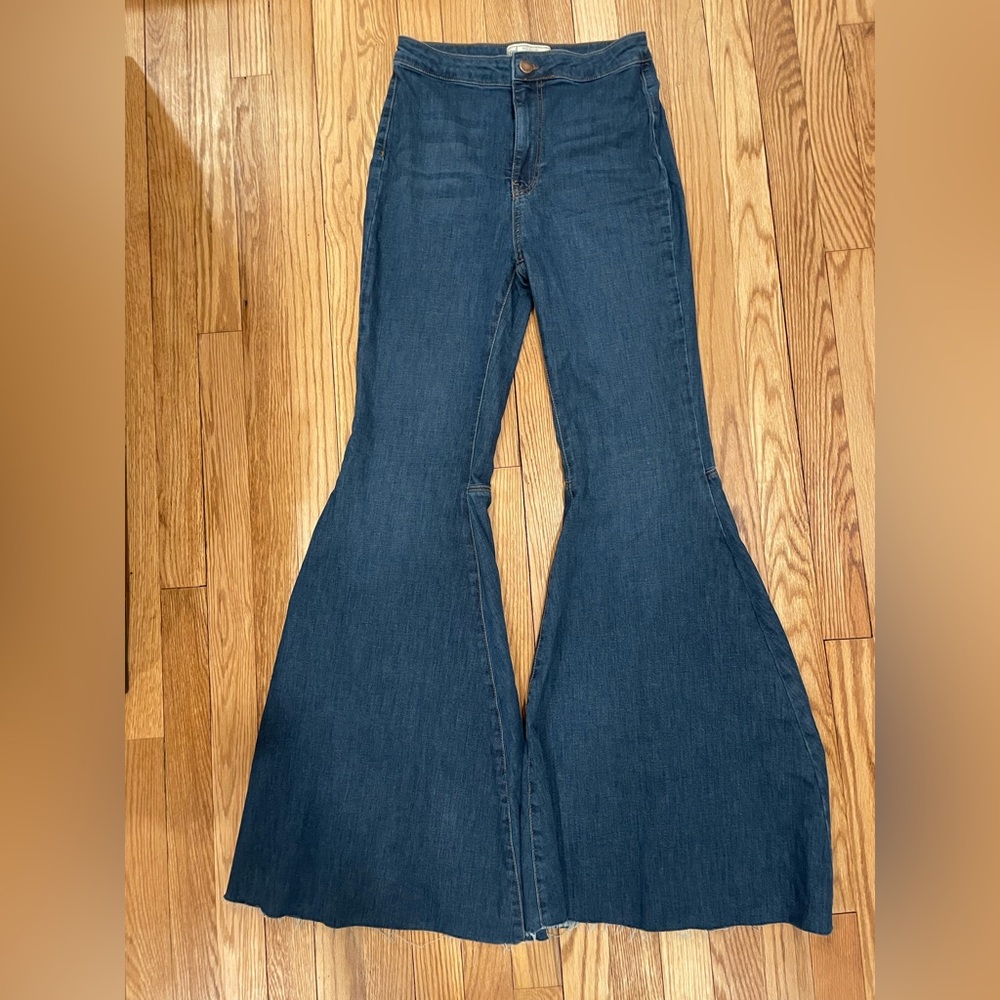 Free People Just Float on Flare Wide Leg Jeans